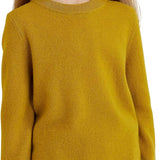 Chanyarn Girls 100% Merino Wool Sweater 2025 Fall Winter Kids Solid Crew Neck Warm Soft Long Sleeve Knit Pullover Jumper