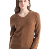 Mongolisk kashmirtröja med v-ringad