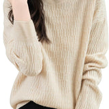 Chanyarn Women's 100% Merino Wool Crew Neck Sweater 2025 Fall Winter Casual Solid Long Sleeve Warm Soft Knitted Sweater