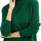 100% Pure Cashmere Women's Sweater Turtleneck Long Sleeve Warm Soft 2025 Fall Winter Knit Pullover