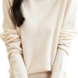 Chanyarn Women's100％メリノウールシームレスセータータートルネックファーストライン長いスリーブニットプルオーバートップを着用する準備ができています