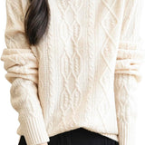 CHanyarn Women's Crew Neck 100% Micchiale in lana merino 2025 inverno casual casual vintage morbida a maniche lunghe a maniche lunghe maglione