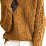 Chanyarn Pull à laine de mérinos de Chanyarn 2025 Automne d'hiver Casual Crewneck à manches longues Câble vintage Pull en tricot