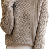 Chanyarn Women's 100% Merino Wool Turtleneck Sweater 2025 Fall Winter Vintage Cable Warm Soft Long Sleeve Knit Sweater