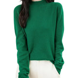 100% Merino Wool Seamless Mockneck Sweater