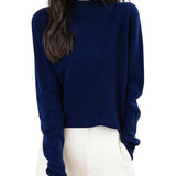100% Australian Merino Wool Seamless Mock Neck Sweater