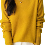 Chanyarn Women's 100% Merino Wool Seamless Sweater Mock Neck First-Line Ready to Wear Long Sleeve Knitted Pullover Tops
