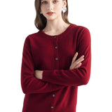 Mongolian Cashmere Cardigan Crewneck Sweater