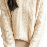 Chanyarn Women's V Neck 100% Merino Wool Oversized Sweater 2025 Fall Winter Vintage Cable Long Sleeve Knit Sweater