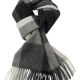 100% Merino Wool Scarf Fall Winter Plaid Ultra-Soft