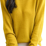 Chanyarn Women's100％メリノウールシームレスセータータートルネックファーストライン長いスリーブニットプルオーバートップを着用する準備ができています