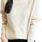Chanyarn Women's 100% Merino Wool Séter 2025 Otoño Invierno Moda Turtleneck Cable de manga larga Cabina de cable Copas