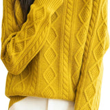 Chanyarn Pull à laine de mérinos de Chanyarn 2025 Automne d'hiver Casual Crewneck à manches longues Câble vintage Pull en tricot