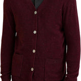 Men's 100% Merino Wool Cardigan Sweater 2025 Fall Winter Casual V Neck Warm Soft Long Sleeve Knitted Sweater