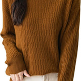 Chanyarn Women's 100% Merino Wool Crew Neck Sweater 2025 Fall Winter Casual Solid Long Sleeve Warm Soft Knitted Sweater