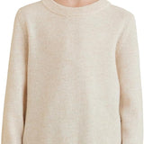 Chanyarn Girls 100% Merino Wool Sweater 2025 Fall Winter Kids Solid Crew Neck Warm Soft Long Sleeve Knit Pullover Jumper