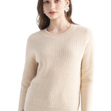 Mongolian Cashmere Textured Crewneck Sweater