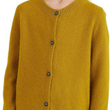 Girls 100% Merino Wool Cardigan 2025 Fall Winter Kids Crew Neck Warm Soft Long Sleeve Knit Cardigan Sweater