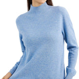 100% Pure Cashmere Women's Sweater Mock Neck Long Sleeve Warm Soft 2025 Fall Winter Knit Pullover