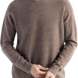 Men's 100% Merino Wool Sweater 2025 Fall Winter First-Line Ready to Wear Crew Neck Long Sleeve Seamless Knit Sweater