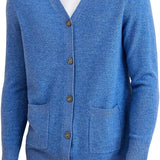 Men's 100% Merino Wool Cardigan Sweater 2025 Fall Winter Casual V Neck Warm Soft Long Sleeve Knitted Sweater