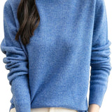 Chanyarn Women's 100% Merino Wool Seamless Sweater Mock Neck First-Line Ready to Wear Long Sleeve Knitted Pullover Tops