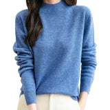 100% Australian Merino Wool Seamless Mock Neck Sweater