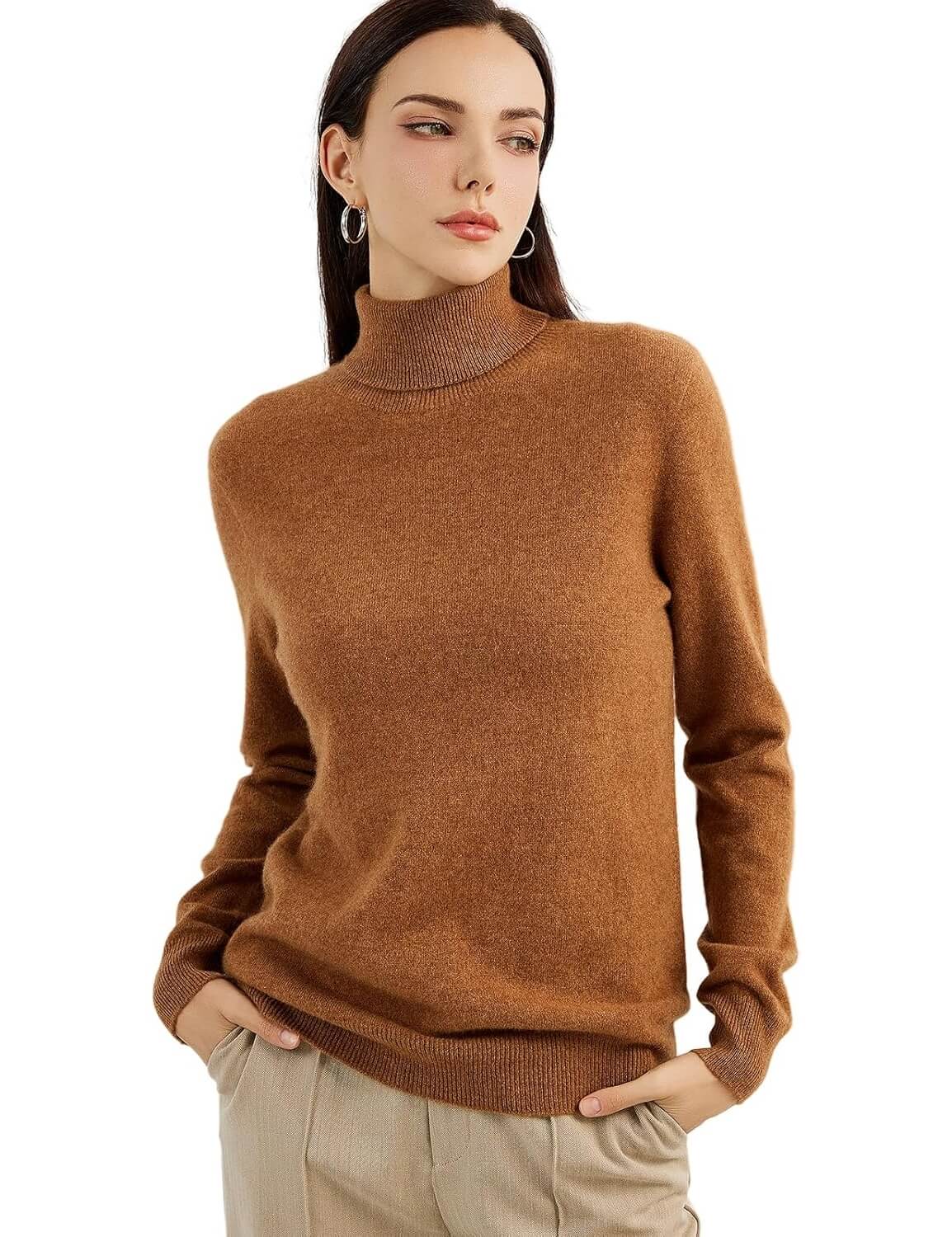 Mongolian Cashmere Turtleneck Sweater