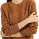 Women's 100% Pure Cashmere Sweater 2025 Fall Winter Crew Neck Long Sleeve Warm Soft Knitted Pullover