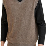 Men's 100% Merino Wool Sweater Vest 2025 Fall Winter Casual Solid V Neck Soft Sleeveless Knitted Sweater Vest