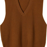 Women's 100% Merino Wool Sweater Vest 2025 Spring Classic V Neck Casual Sleeveless Knit Sweater Vest