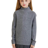 Suéter feminino 100% lã merino com gola alta