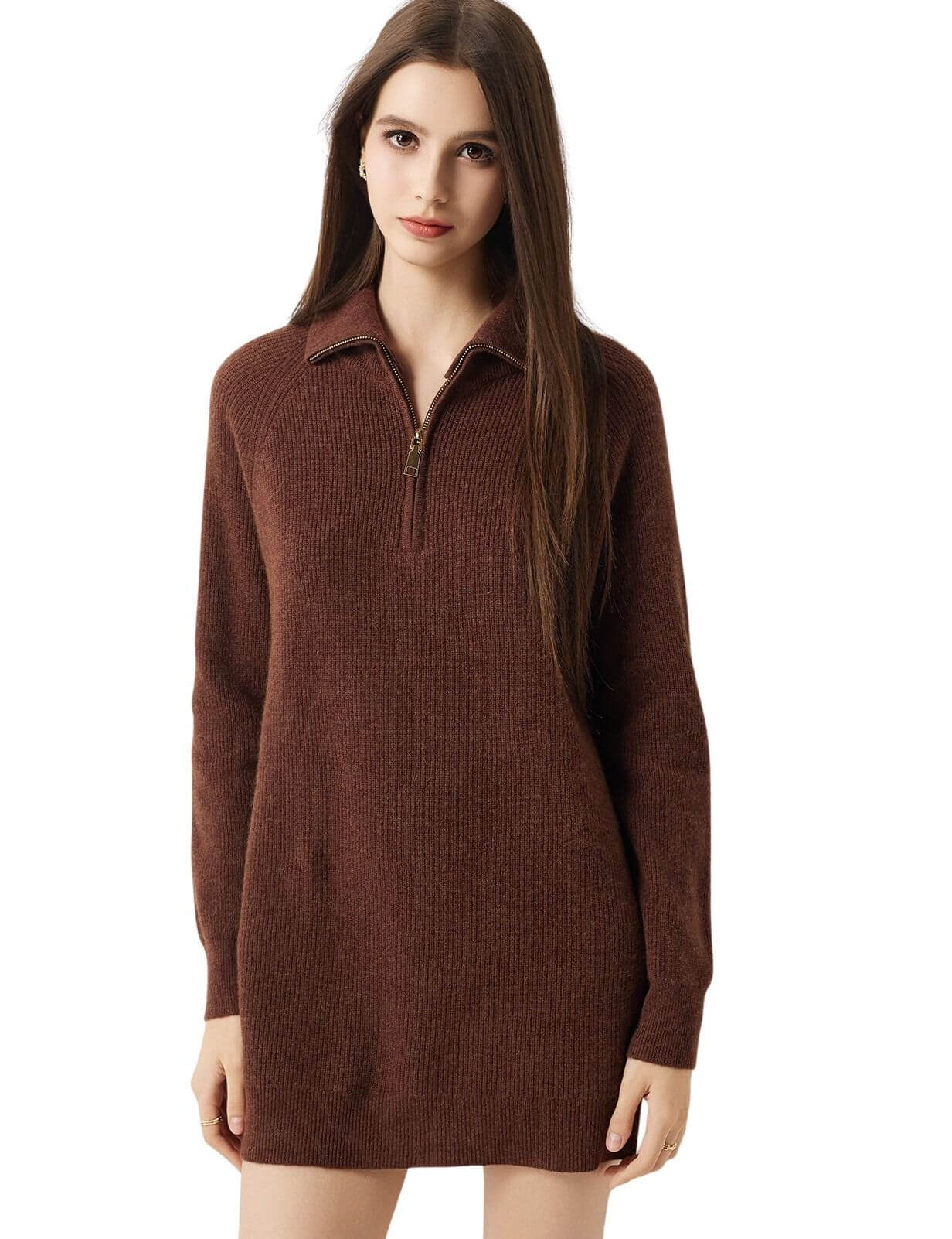 30% Cashmere 70% Merino Wool Half-Zip Sweater