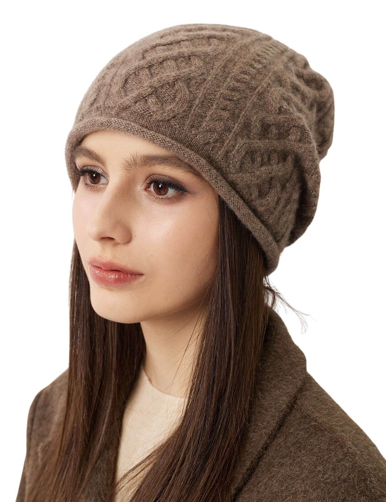 100% Cashmere Unisex Winter Skull Cap