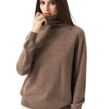 30% Cashmere 70% Merino Wool Seamless Turtleneck Sweater