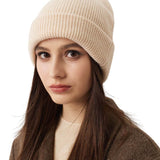 100% Cashmere Unisex Skull Cap Knit Beanie