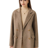 100% Merino Wool Double Breasted Pea Coat