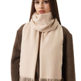 100% Merino Wool Scarf Solid Warm Ultra-Soft