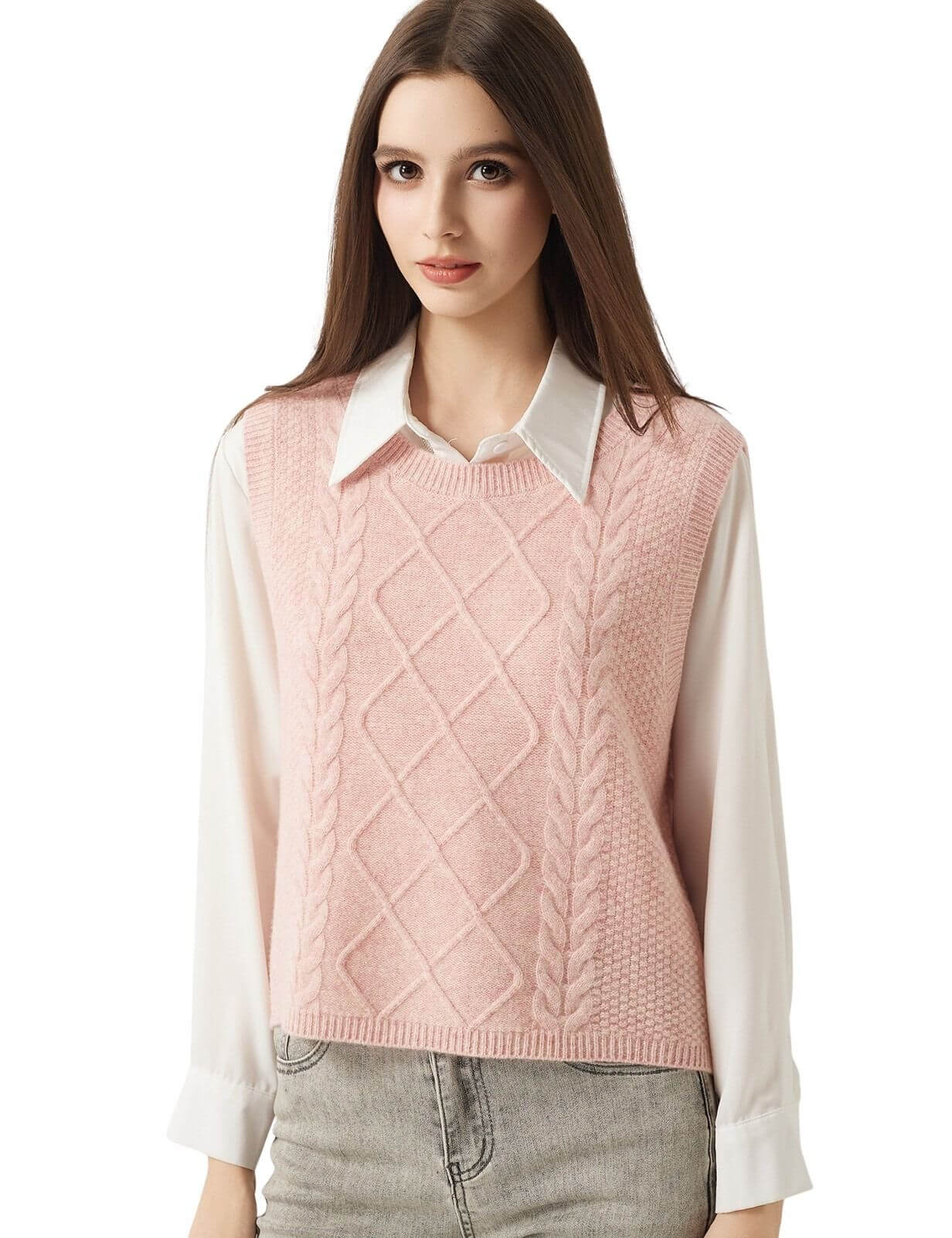 100% Merino Wool Crewneck Sweater Vest