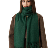 100% Merino Wool Scarf Solid Warm Ultra-Soft