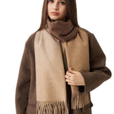100% Pure Cashmere Scarf Fall Winter Plaid Soft