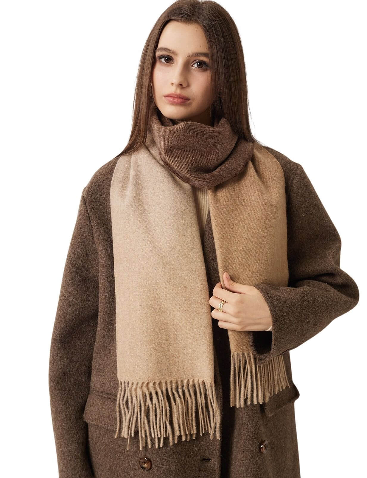 100% Pure Cashmere Scarf Fall Winter Plaid Soft