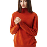 30% Cashmere 70% Merino Wool Seamless Turtleneck Sweater