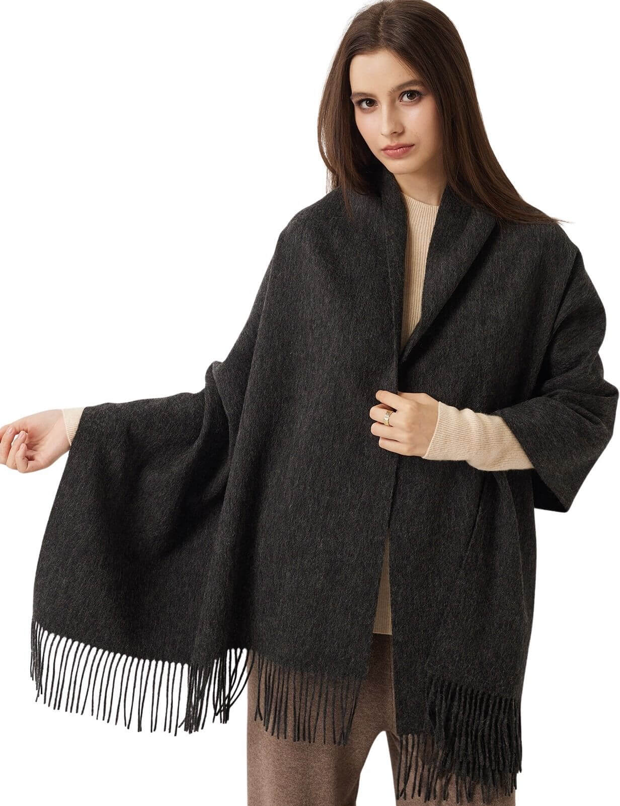 Women's Scarf 100% Merino Wool Knit Wrap Shawl