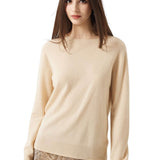 30% Cashmere 70% Merino Wool Seamless Crew Neck Sweater