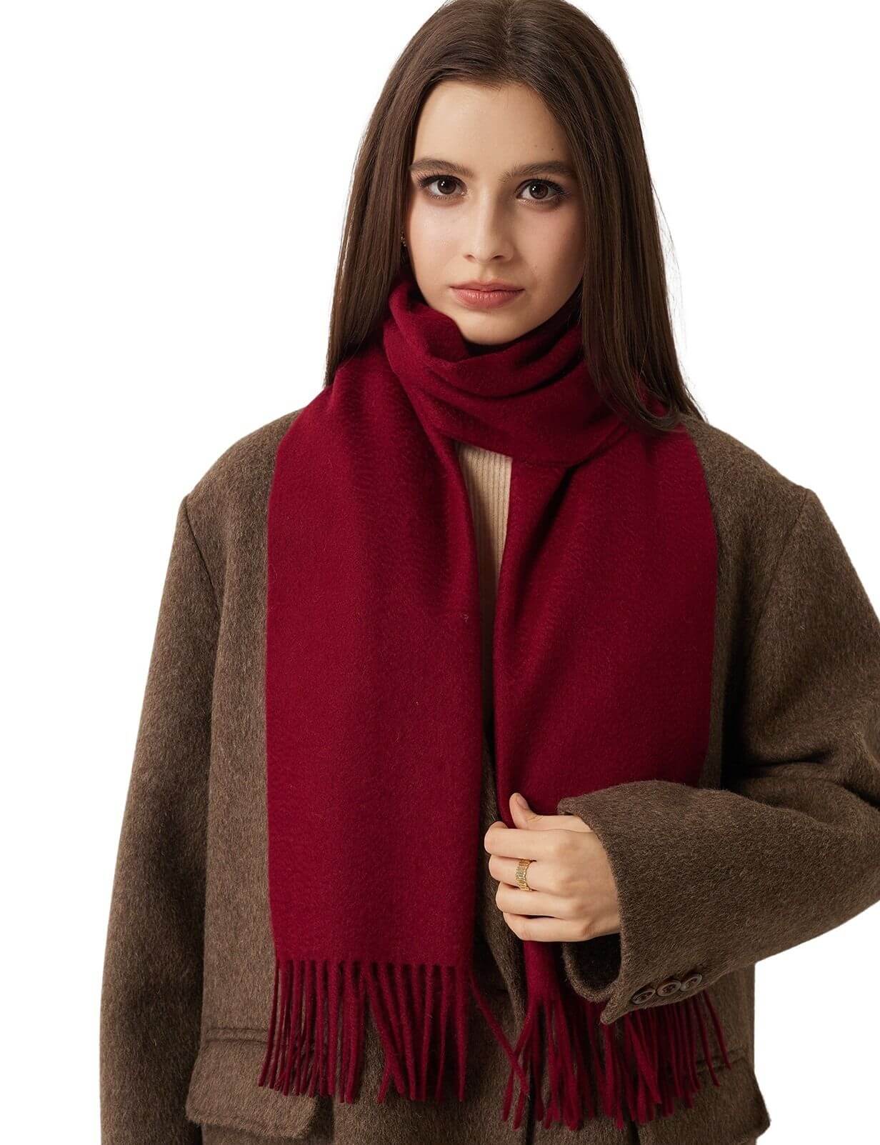 100% Pure Cashmere Scarf Fall Winter Plaid Soft