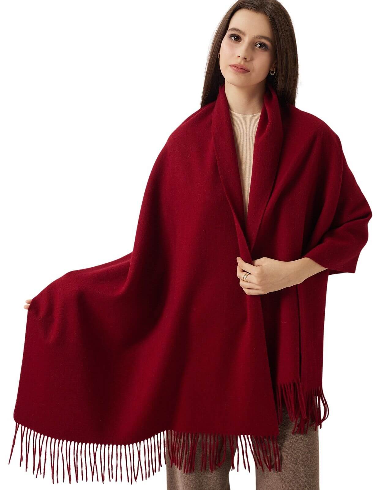 Women's Scarf 100% Merino Wool Knit Wrap Shawl