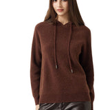 Maglione con cappuccio 30% cashmere 70% lana merino