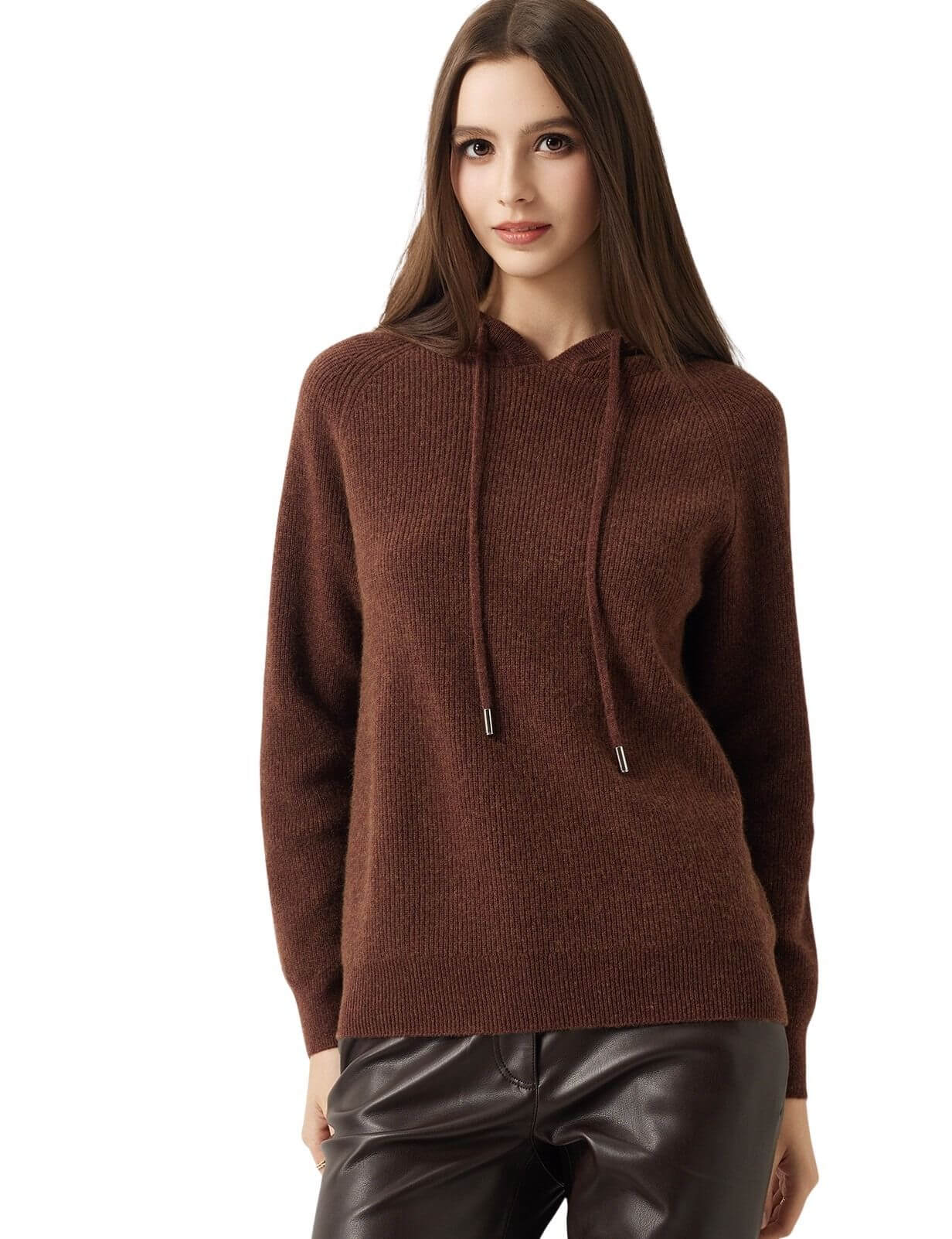 30% Cashmere 70% Merino Wool Hooded Sweater