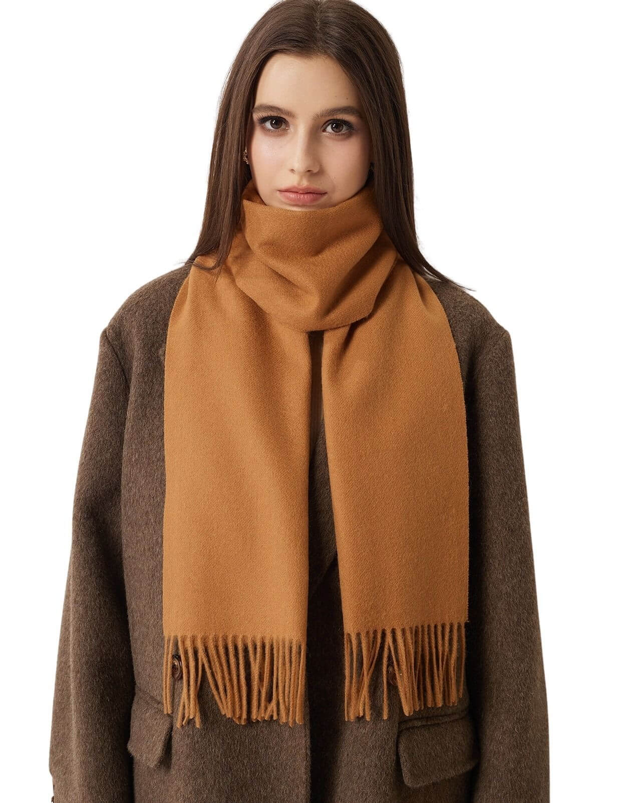 100% Pure Cashmere Scarf Fall Winter Plaid Soft